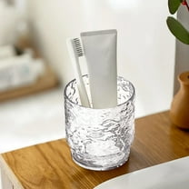 Compact Design Bathroom Toothbrush Holder Cup - Space Efficient Oral Care Container Smooth Surface Easy Maintenance for Home Travel Bathroom Organization