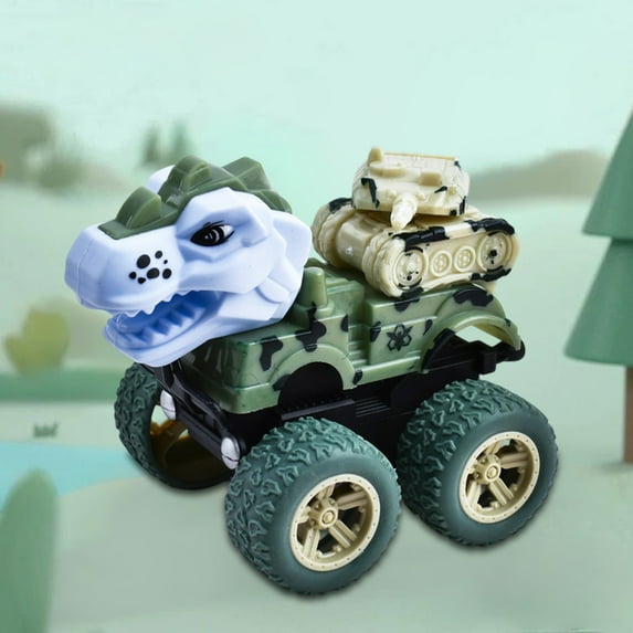 JMKQLZ Construction Truck Toys for Toddlers: Dinosaur Push and Go Cars Sandbox Excavator Toy Trucks Vehicles Bulldozer Road Roller Toy Birthday Gifts for 18 Months 2 3 4 5 Year Old Kids Boys Girls