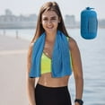 thumbnail image 1 of JMKQLZ Cooling Towel Cool Cold Towel for Neck, Summer Outdoor Fitness Ice Silk Towel, Soft Breathable Chilly Towel for Yoga, Golf, Gym, Camping, 1 of 3