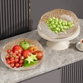 thumbnail image 1 of Decorative Plastic Serving Tray with Drainage Function - Elevated Pedestal Design Multi-Purpose Fruit Snack Platter for Home Decor Easy to Clean, 1 of 6