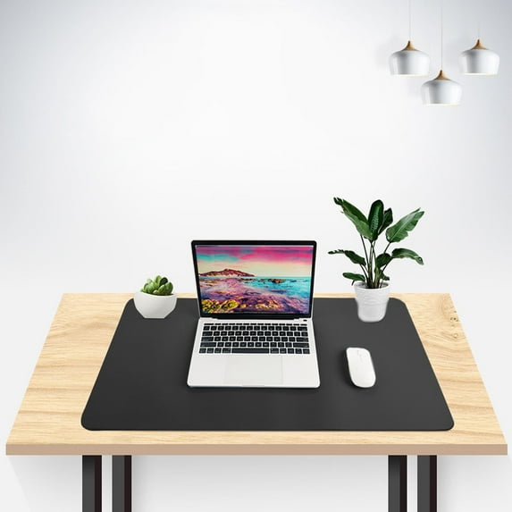 JMKQLZ Desk Pad, Faux Leather Non-Slip Large Mouse Mats for Office and Home Work, Waterproof Desk Protector and Desktop Accessories,15.74x23.62 in