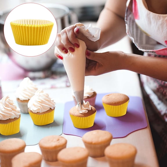 JMKQLZ Disposable Oil-Proof Baking Cups - 100-Piece Paper Molds for Cupcakes, Chocolate and Sweet Treats with Easy Release
