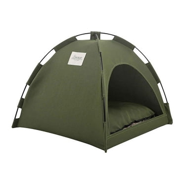 JMKQLZ Dog & Cat Tent Portable Foldable Waterproof Puppy Pet Tent Bed, Breathable Indoor Outdoor Pet Tent for Small Medium Dogs and Cats,15.7×15.7×13.8 Inch