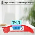 thumbnail image 1 of Fast Read Foldable Food Thermometer with Backlit Display - Precision Stainless Steel Probe Grill Cooking Aid Instant Temperature Gauge Multi-Use Kitchen Tool, 1 of 6