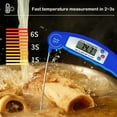 thumbnail image 1 of Fast Read Foldable Food Thermometer with Backlit Display - Precision Stainless Steel Probe Grill Cooking Aid Instant Temperature Gauge Multi-Use Kitchen Tool, 1 of 6