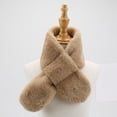 thumbnail image 1 of JMKQLZ Fleece Boys Girls Scarf Winter Autumn Kids Warm Scarf Cute Thick Neck Warmer Solid Color Children Scarf 1-12Years, 1 of 3