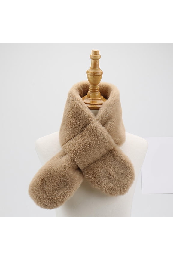Fleece Boys Girls Scarf Winter Autumn Kids Warm Scarf Cute Thick Neck Warmer Solid Color Children Scarf 1-12Years