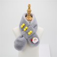 thumbnail image 1 of JMKQLZ Fleece Boys Girls Scarf Winter Autumn Kids Warm Scarf Cute Thick Neck Warmer Solid Color Children Scarf 1-12Years, 1 of 3