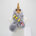 thumbnail image 1 of JMKQLZ Fleece Boys Girls Scarf Winter Autumn Kids Warm Scarf Cute Thick Neck Warmer Solid Color Children Scarf 1-12Years, 1 of 3