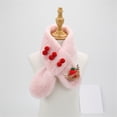 thumbnail image 1 of JMKQLZ Fleece Boys Girls Scarf Winter Autumn Kids Warm Scarf Cute Thick Neck Warmer Solid Color Children Scarf 1-12Years, 1 of 3