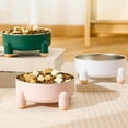 thumbnail image 1 of JMKQLZ Four Corner Cats Feeder Bowl Anti-choking Raised Cat Food Water Bowl with Stand Pet Feeding Drinking Supplies,bowls for cats dogs Pets,Stainless Steel Dog Bowl with Nonslip Base, 1 of 7