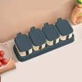 thumbnail image 1 of Four Section Press-Style Seasoning Container Set - Integrated Spice Storage Solution with Easy Access Lids Food Safe Material Kitchen Organization Tool, 1 of 6
