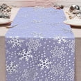thumbnail image 1 of JMKQLZ Gold Foil Snowflake Table Runner Christmas Decoration Holiday Dining Table Arrangement Nylon Fabric Durable Table Flag, 1 of 6