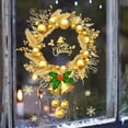 thumbnail image 1 of JMKQLZ Golden Egg and Wreath Christmas Window Sticker, Electrostatic Decoration for Restaurant and Home, Festive Holiday Background, Easy to Apply on Various Surfaces, 1 of 6