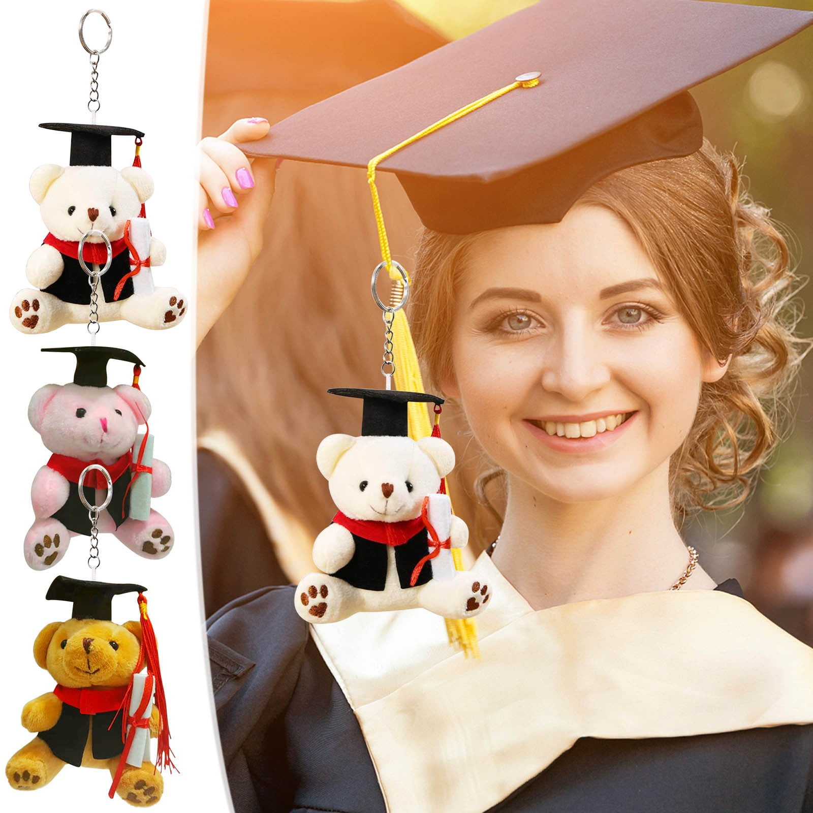 JMKQLZ Graduation Bears Class of 2025 Graduation Doctor Bear Keychain ...