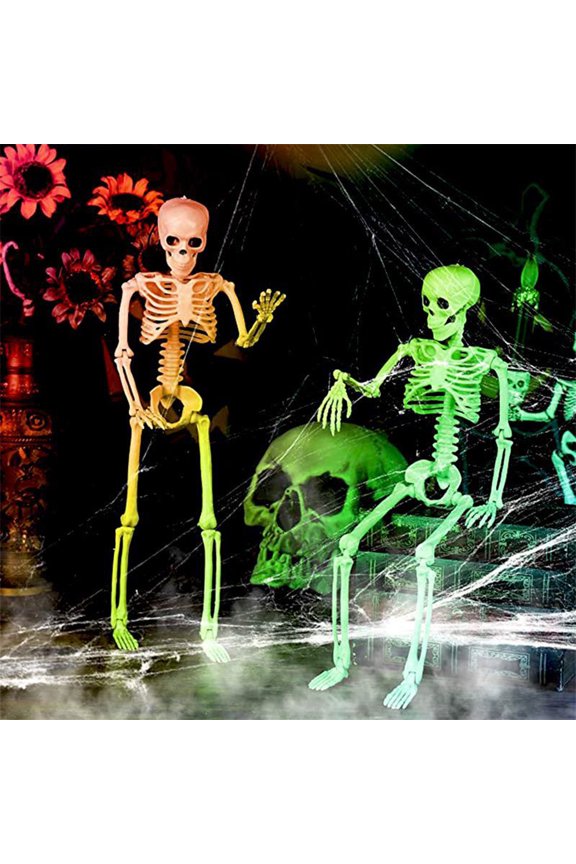 Halloween Articulated Figure Decor with Flexible Poseable Joints Life-like Structure Display for Mysterious Scene Setup in Themed Party Environments