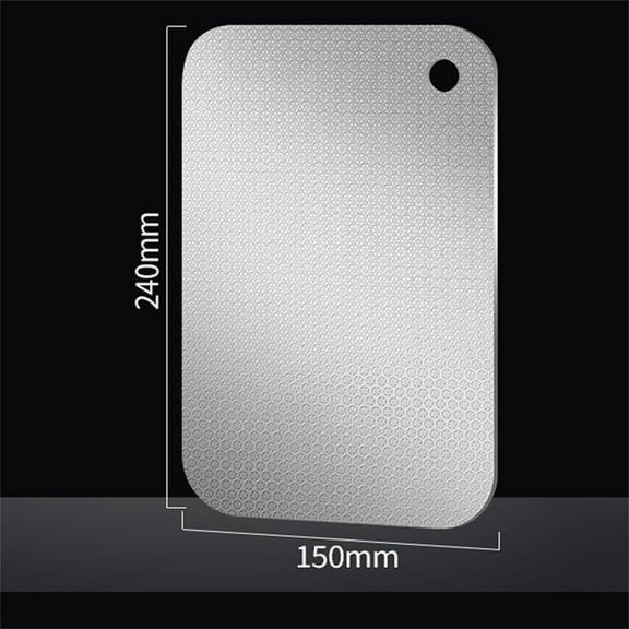 JMKQLZ Honeycomb Pattern Double Sided Stainless Steel Cutting Board With Hanging Hole Professional Kitchen Prep Chopping Board For Meat Vegetables Fruit