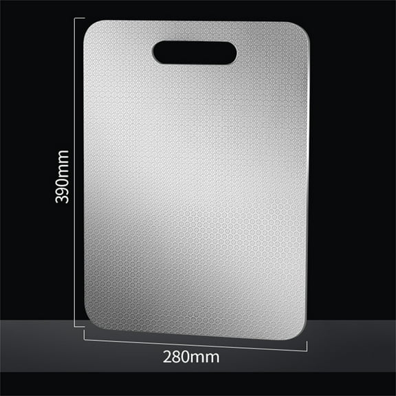 JMKQLZ Honeycomb Pattern Double Sided Stainless Steel Cutting Board With Hanging Hole Professional Kitchen Prep Chopping Board For Meat Vegetables Fruit