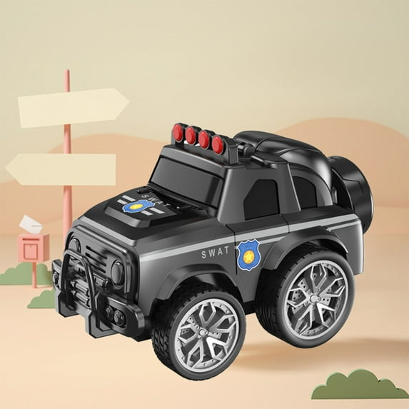 JMKQLZ Inertia Car Toy for Kids 2+ Years, Push Go Friction Powered Vehicles, 360 Rotating Stunt Cars for Toddlers Aged 3+