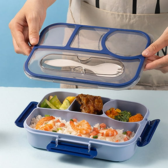 Large Capacity Divided Meal Prep Container - Microwave Safe Food Grade Plastic Lunch Box with Secure Sealing Leakproof Design for Balanced Nutrition