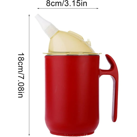 Leakproof Adult Sippy Cup with Comfort Handle and Removable Lids - Spill Control Drinking Aid Easy Clean Healthcare Hydration Companion