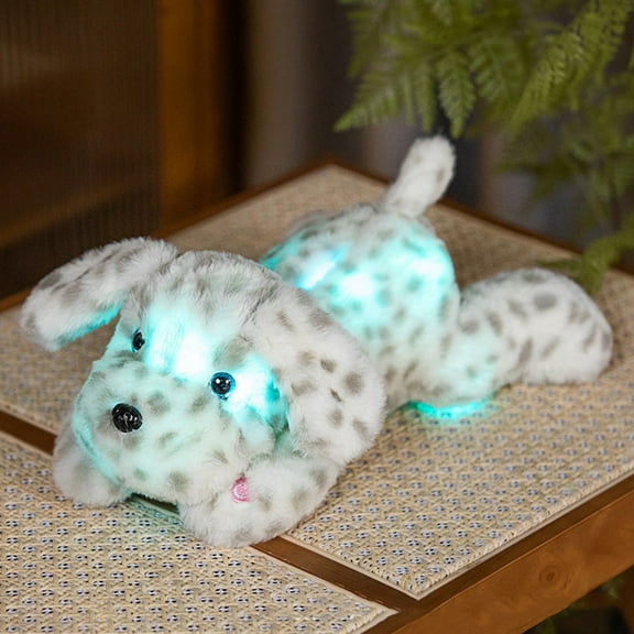 JMKQLZ Light up Dog Stuffed Animal Doll Soft Glowing Plush Puppy Toy with LED Night Lights Children's Day Birthday for Toddler Kids