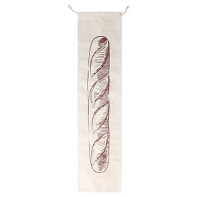 Natural Linen Bread Storage Bag with Drawstring Closure - Breathable Fabric Preservation Solution for Baked Goods French Sticks Cookies Eco-Friendly Kitchen Accessory