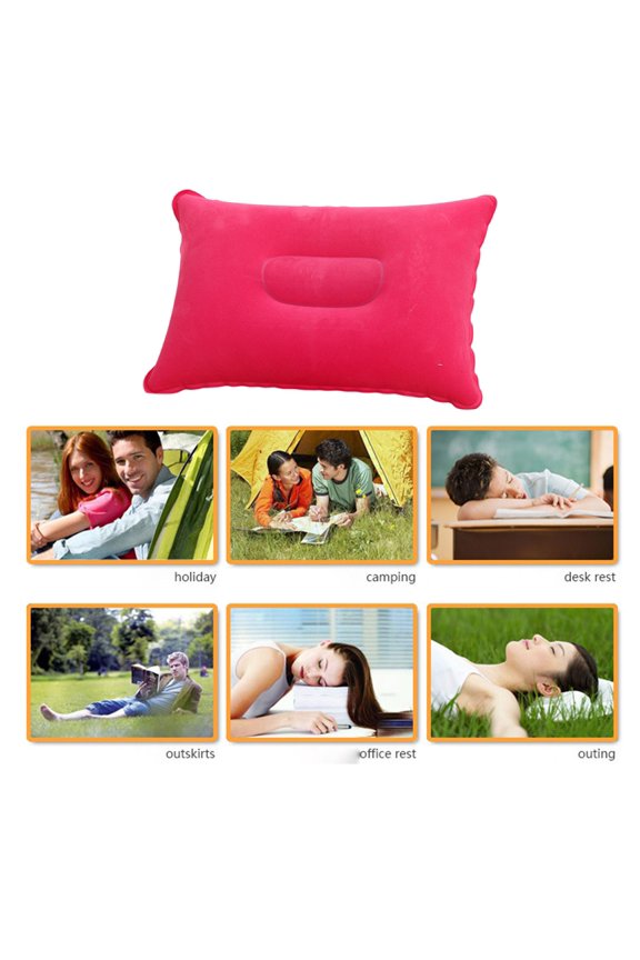 JMKQLZ Outdoor Inflatable Sleeping Small Pillow Inflatable Backrest Cushion Travel Pillow Airplane Rest Comfortable Sleeping Pillow for Camping Picnic Travel Office Desk Rest