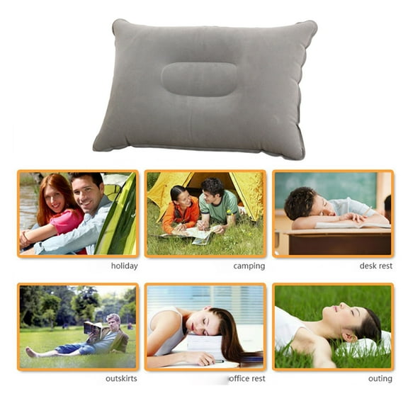 JMKQLZ Outdoor Inflatable Sleeping Small Pillow Inflatable Backrest Cushion Travel Pillow Airplane Rest Comfortable Sleeping Pillow for Camping Picnic Travel Office Desk Rest