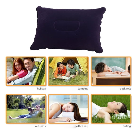 JMKQLZ Outdoor Inflatable Sleeping Small Pillow Inflatable Backrest Cushion Travel Pillow Airplane Rest Comfortable Sleeping Pillow, Inflatable Air Pillow Bed Sleeping Camping Pillow