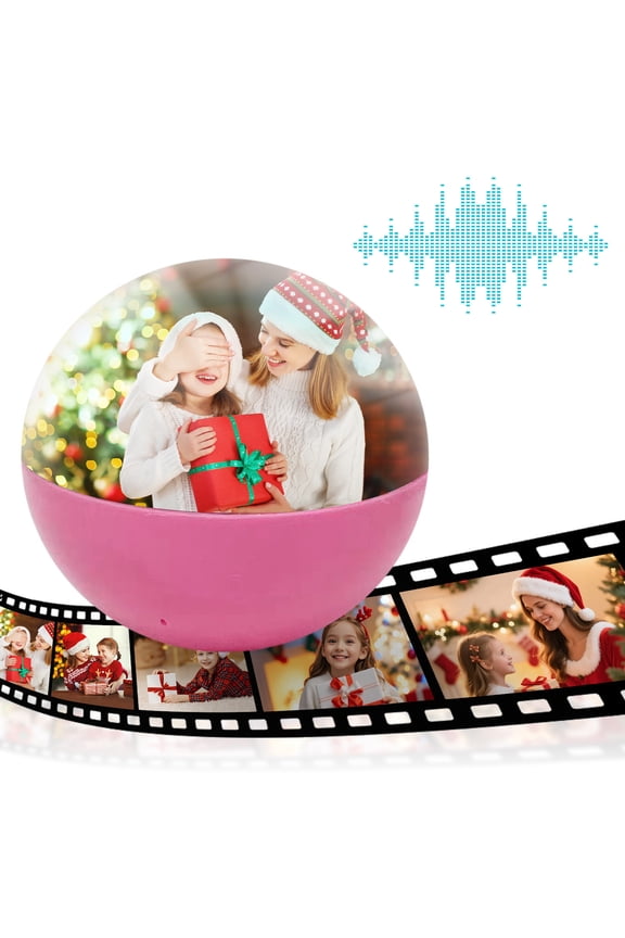 Personalized Crystal Ball Video Player for Uploading Photos and Videos, Portable Multimedia Orb with HD Imaging for Anniversary Birthday Gift Ideas and Memory Keepsakes