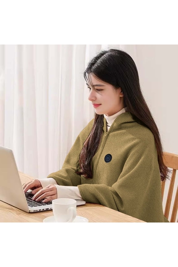 Portable USB Heated Throw Blanket with Storage Bag, Multi-Level Temperature Control, Washable Soft Fleece Throw Wrap for Indoor Outdoor Use