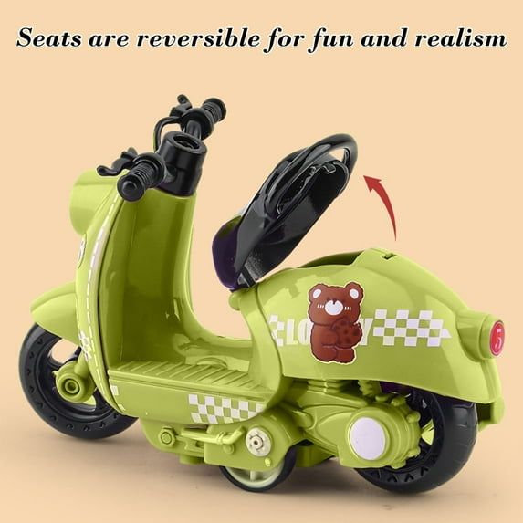 JMKQLZ Pull-Back Motorcycle Toys - Friction Powered Kids Toy Cars, Birthday Gifts Christmas Stocking Stuffers for Boys & Girls Aged 3-12