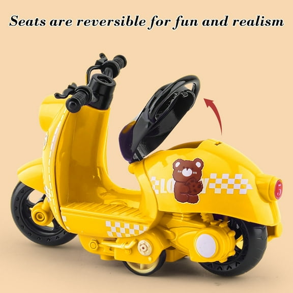 JMKQLZ Pull-Back Motorcycle Toys - Friction Powered Kids Toy Cars, Birthday Gifts Christmas Stocking Stuffers for Boys & Girls Aged 3-12