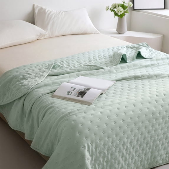 JMKQLZ Reversible Quilts,Point Pattern Microfiber Bedspread, Lightweight Soft All Season Coverlet for Bedroom,Hotel &Gift,Super Soft Quilt Modern Solid Color Cool on The Bed Home Summer Blanket