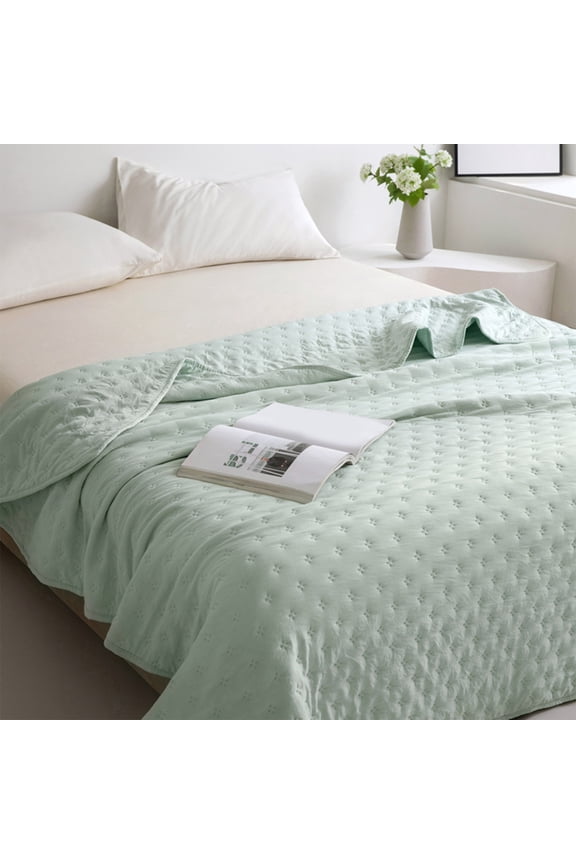 Reversible Quilts,Point Pattern Microfiber Bedspread, Lightweight Soft All Season Coverlet for Bedroom,Hotel &Gift,Super Soft Quilt Modern Solid Color Cool on The Bed Home Summer Blanket