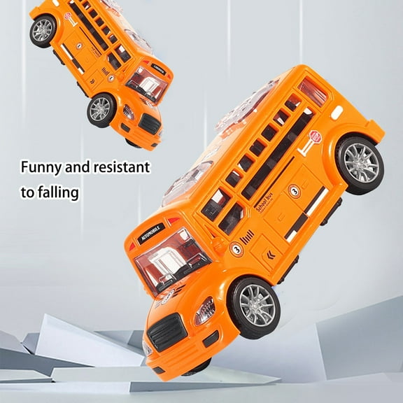 JMKQLZ School Bus Toy, Friction Powered School Bus Toy Inertial Toy Car Model for Kids, Side Doors Open, Christmas Stocking Stuffers Birthday Gifts for Kids Ages 3+