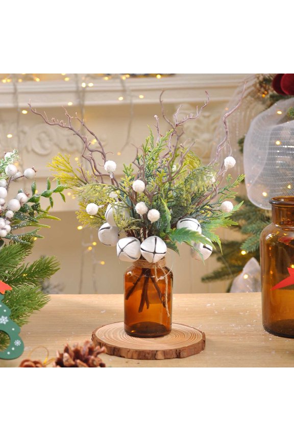 Simulation Pinecone Christmas Branch Decor - Artificial Berry Floral Arrangement for Holiday Display - Seasonal Gift Box Centerpiece for Festive Home Decor