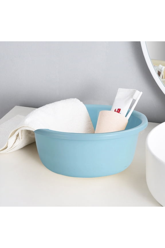 Spacious Utility Basin for Various Household Tasks, Thickened Plastic Container with Ergonomic Design, All-Purpose Washing Tub for Kitchen and Bathroom Organization