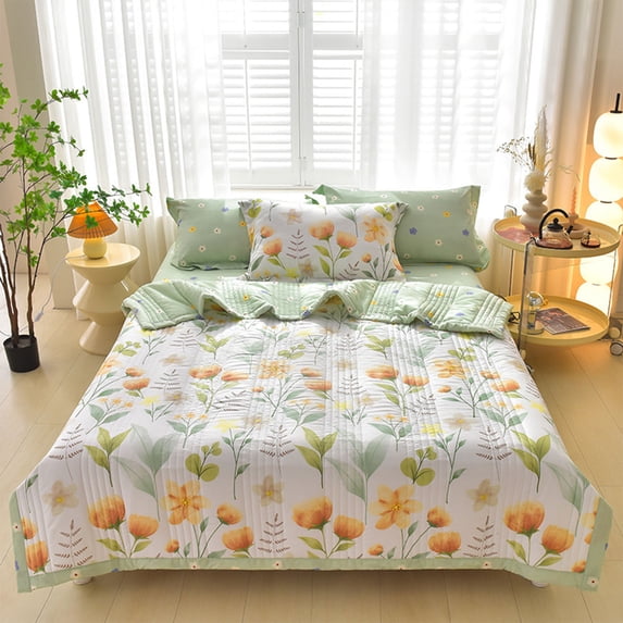 JMKQLZ Spring Summer Quilt Soft Comfortable Quilts Machine Washable Single Double Blanket for Bed Comforter,Sunflower Bed Blanket Lightweight Soft and Breathable Blanket for Sofa Bed All Seasons