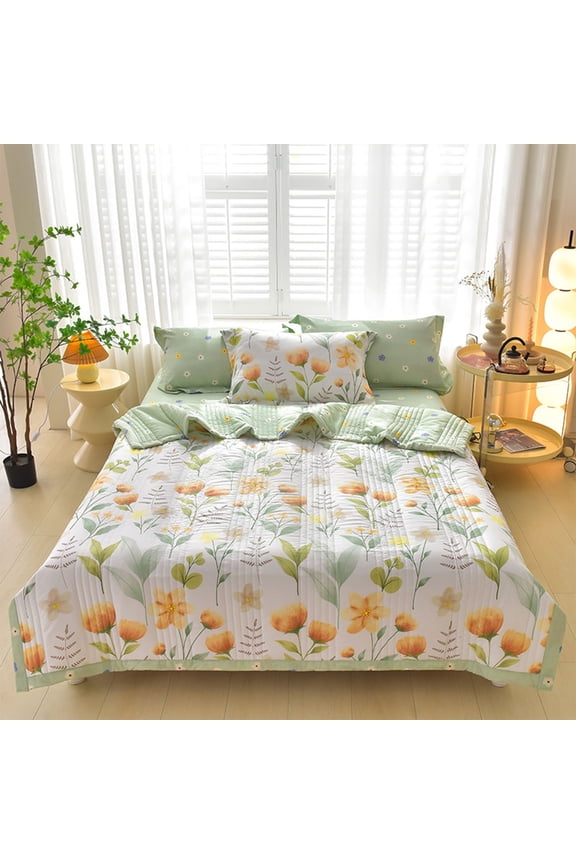 Spring Summer Quilt Soft Comfortable Quilts Machine Washable Single Double Blanket for Bed Comforter,Sunflower Bed Blanket Lightweight Soft and Breathable Blanket for Sofa Bed All Seasons