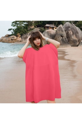 JMKQLZ Surf Poncho Towel Microfiber Swim Bath Robe with Hood Quick Drying Beach Towel Cloth Swimming Cover Up for Women