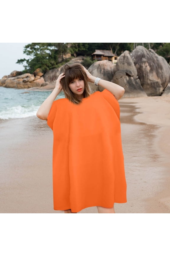 JMKQLZ Surf Poncho Towel Microfiber Swim Bath Robe with Hood Quick Drying Beach Towel Cloth Swimming Cover Up for Women