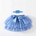 thumbnail image 1 of JMKQLZ Toddler Baby Girls Soft Fluffy Tutu Skirt Party Carnival Mesh Tutu Bowknot Skirt and Hairband for 0~3 Years, 1 of 3