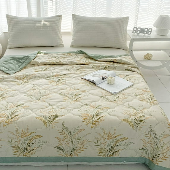 JMKQLZ Ultra-Soft Breathable Summer Quilt Conditioning Printed Summer Quilt Lightweight Cooling Air Conditioner Quilt for Bedroom and Dorm,Crib Blanket for Baby and Toddler