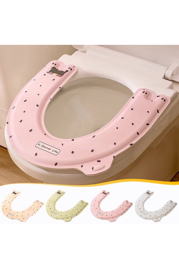 Waterproof U-Shaped Toilet Seat Cushion with Soft Silicone Material, Comfortable Bathroom Accessory with Non-Slip Design, Easy to Clean Toilet Pad for Home and Office Use