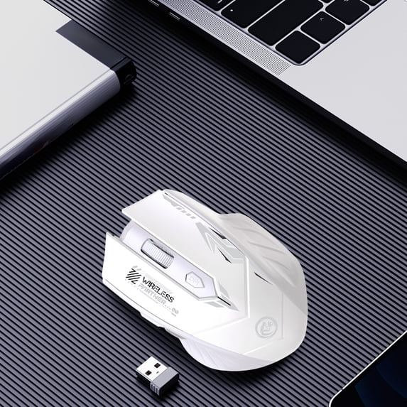 JMKQLZ Wireless Gaming Mouse with Dual Mode Connectivity, 6-Key Programmable RGB Gaming Mouse with 3600 DPI, Type-C Fast Charging for PC Laptop Computer Office and Gaming Use