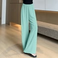 thumbnail image 1 of JMKQLZ Women's Breathable High Waisted Hanging Mosquito Proof Thin Straight Leg Wide Leg Pants, Sky Blue, Size: XL, 1 of 3