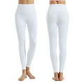 thumbnail image 1 of JMKQLZ Women's Fashionable Solid Color Pocket Comfortable High Waisted Tight Yoga Leggings, White, Size: XL, 1 of 7