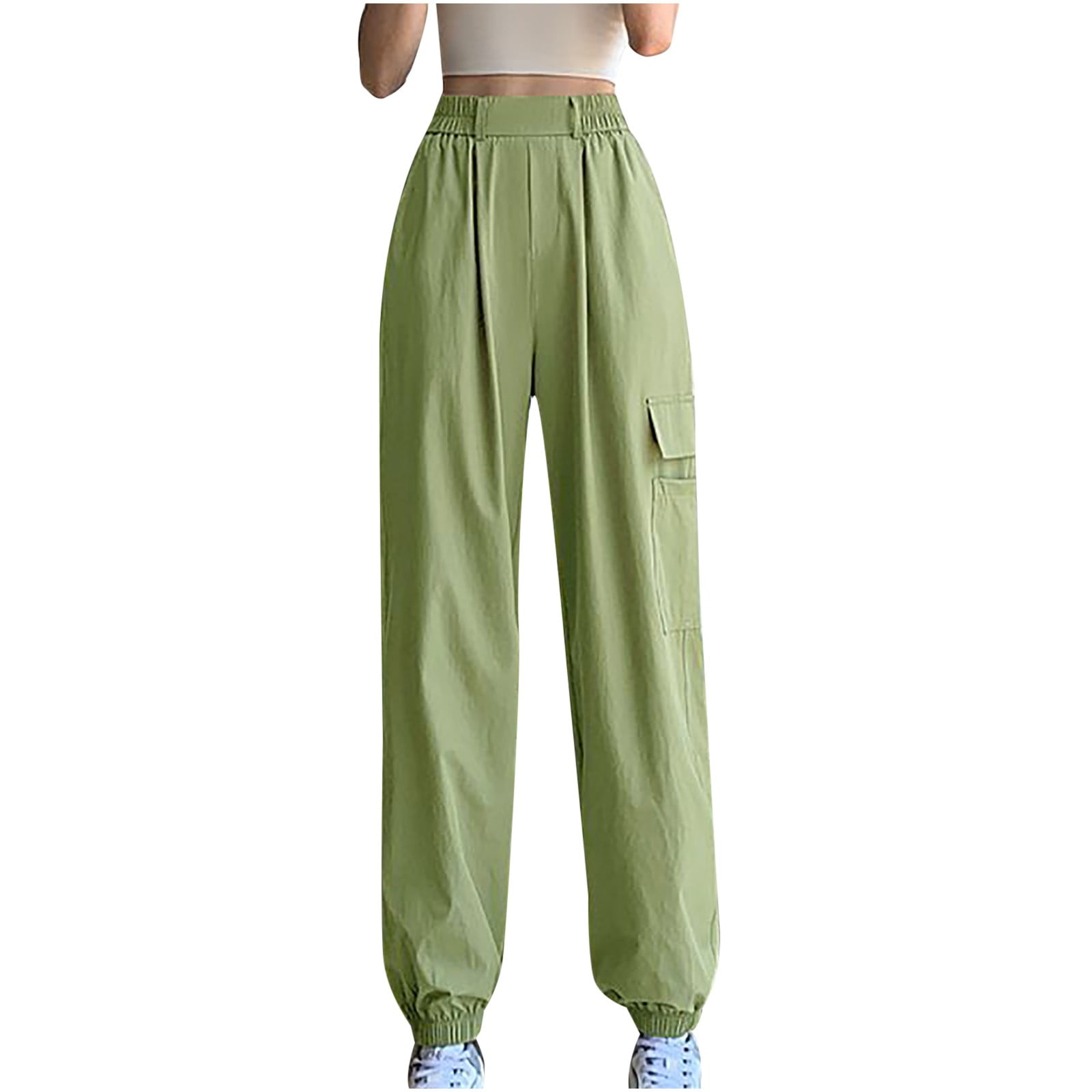 JMKQLZ Womens Summer/Spring Trousers Casual Elastic Waisted